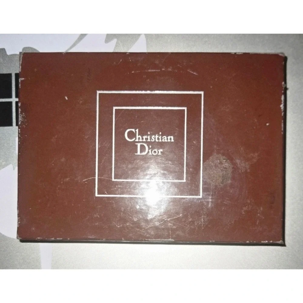 Vintage Christian Dior Gold Tone Tie Bar Collar Stay Accessory Set with Case